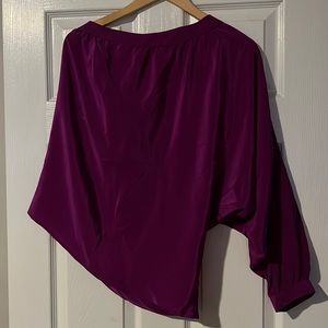 Boulee sz 4 magenta off the shoulder silk dolman sleeve top